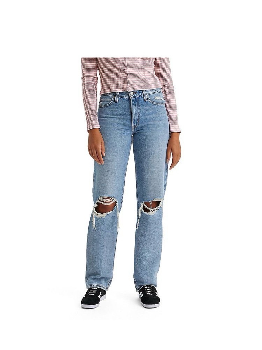 Levi's '94 ripped baggy jeans in a light blue denim wash. Size 29